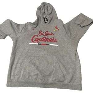 St.‎ Louis Cardinals MLB Nike Sportswear Genuine Merch Club Gray Hoodie Size XXL